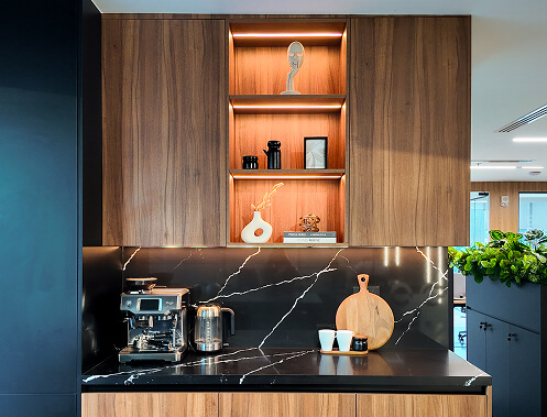 Illuminated Open Shelves